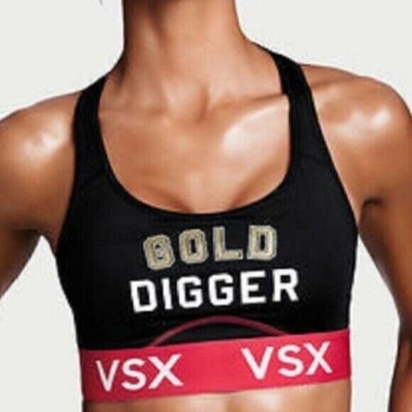 Victoria's Secret Purple VSX Logo Racerback Sport Bra Size S - Picture 2 of 5